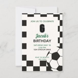 Invitation Boys Sports Football Fête d'anniversaire
