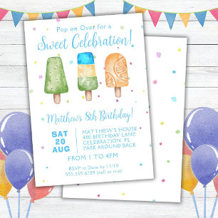 Invitation Boys Summer Popsicle fête d'anniversaire