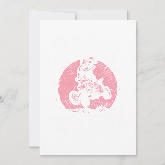 Invitation Braap comme une fille Quad Vélo Quatre Roue (Devant)