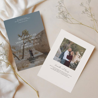 Invitation Bradford Modern Photo et Mariage de typographie