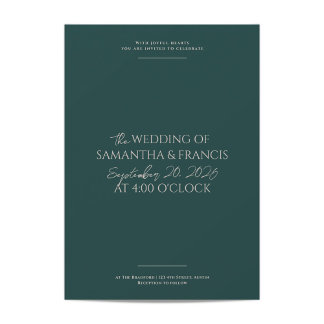 Invitation Bradford Modern Photo et Mariage de typographie