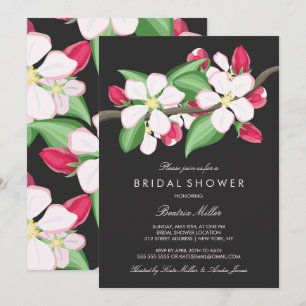 Invitation Branche de bourgeon de pommier Baby shower de ma