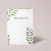 Branche de feuille verte dessinée à la main