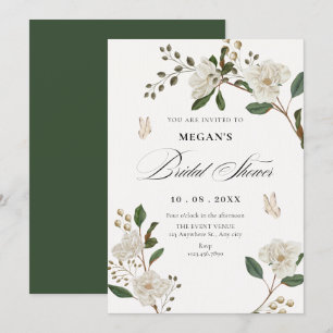 Invitation Branche de fleurs douche de mariée