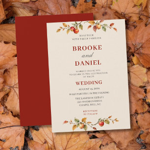 Invitation Branche de pommier d'automne Mariage