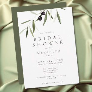 Invitation Branche d'olivier Élégant Mariage Minimaliste