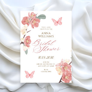 Invitation Branche florale douche de mariée