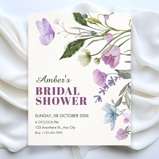 Invitation Branche florale pour baby shower de mariage (Créateur téléchargé)