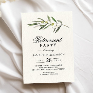 Invitation Branche verte d'olive simple