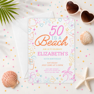 Invitation branchée 50th Beach Anniversaire