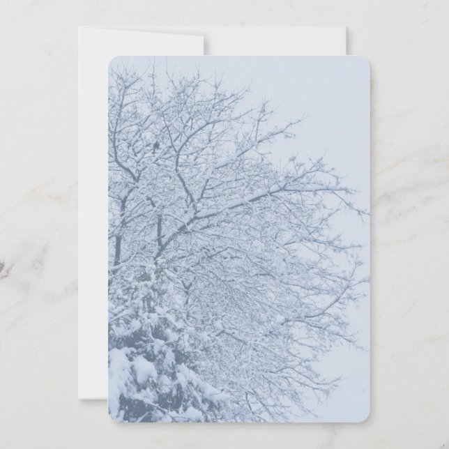 Invitation Branches d'arbres enneigées en hiver (Dos)