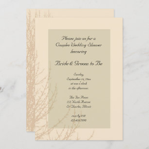Invitation Branches de la nature Couples Wedding shower