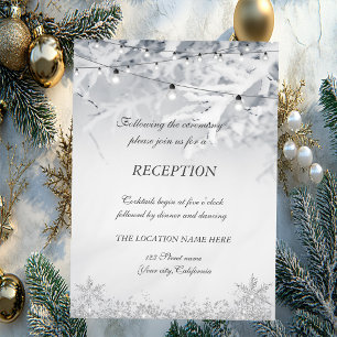 Invitation Branches de neige d'hiver Mariage