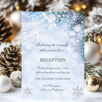 Branches de pin, lumières de Noël à cordes Mariage