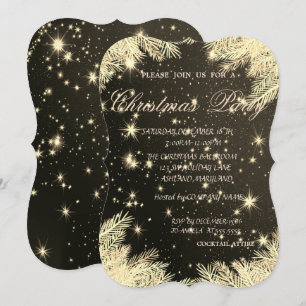Invitation Branches de sapin de Noël, Fête de Noël d'entrepri