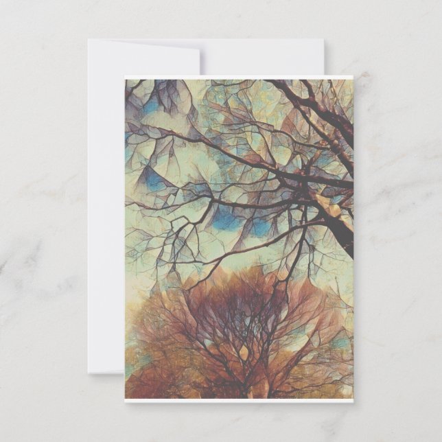 Invitation Branches de verre coloré (Devant)