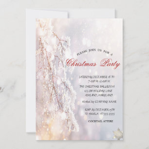 Invitation Branches de Winter Wonderland Compagnie de Noël