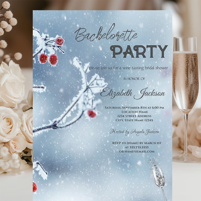 Invitation Branches de Winter Wonderland pour l'enterrement d (Créateur téléchargé)