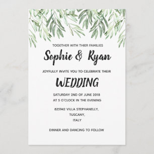 Invitation Branches d'olive