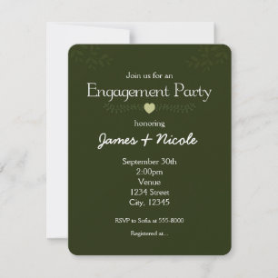 Invitation Branches forestières Rustic Engagement Party Invit