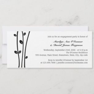 Invitation Branches noires en feuilles
