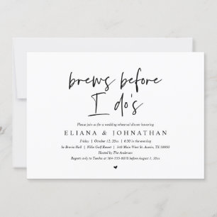 Invitation Brasse avant moi, Dîner de répétition Mariage