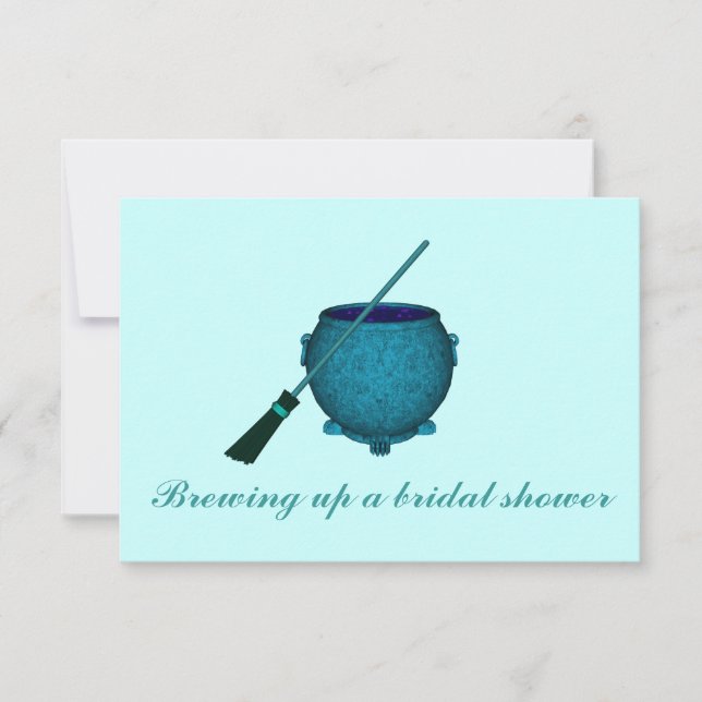 Invitation "Brasser une Fête de l'mariée" - Broom & Cauldron (Devant)