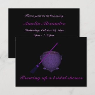 Invitation "Brasser une Fête des mariées" avec Broom & Cauldr