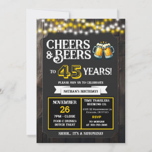 Invitation Brasserie Surprise célèbre 45 ans de Cheers et de