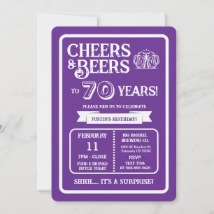 Invitation Brasserie Surprise Trinquons et Bières pour 70 ans