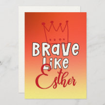 Brave Like Esther - Inspirant Art Juif Purim