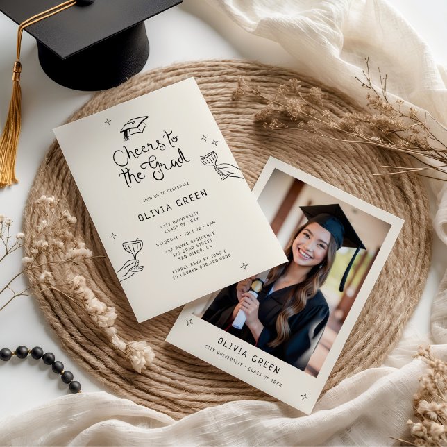 Invitation Bravo à la main pour la Grad Grad Graduation (Créateur téléchargé)
