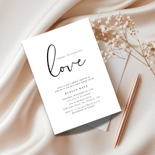 Invitation Bravo à l'amour perpétuel Fête des mariées de scri