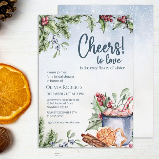 Invitation Bravo pour aimer la Fête des mariées d'hiver de ca (Créateur téléchargé)