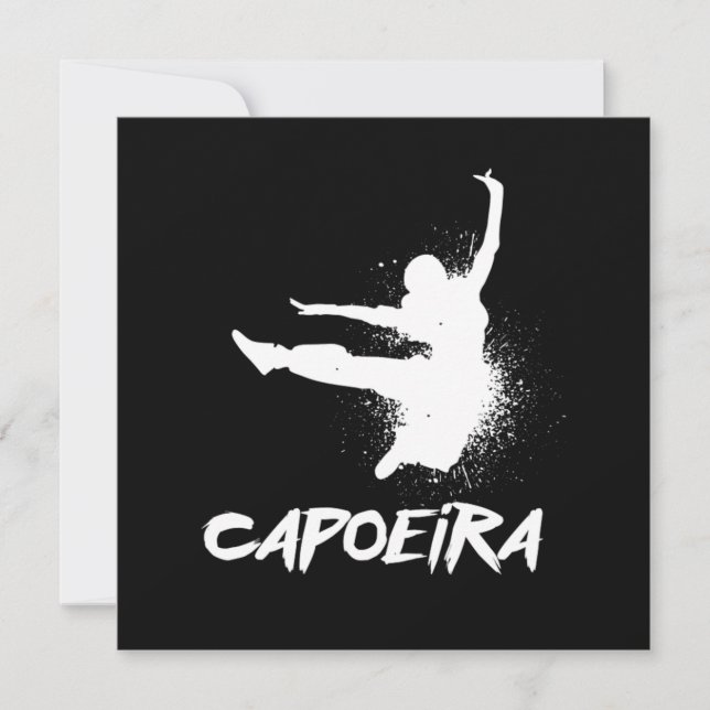 Invitation Brésil Capoeira Danse combat cadeau acrobatique (Devant)