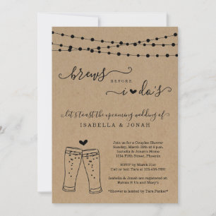 Invitation Brève avant de faire Couples nuptiale douche Invit