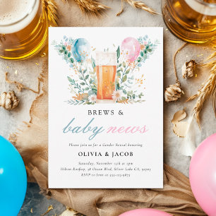 Invitation Brews & Baby News Sexe Reveal Party