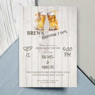 Invitation Brews Before I Do's Beers Rehearsal Dinner