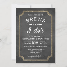 Brews et I Do's Brewery Chalkboard Mariage