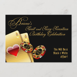 Invitation Briana Casino Night 17th Birthday Party