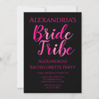 Bribe Tribe Bachelorette Party Hot rose Noir