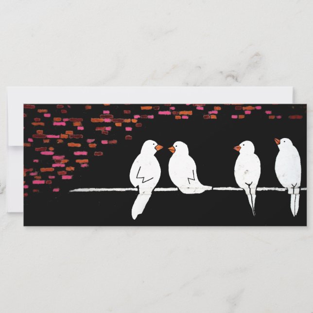 Invitation brick bird wall : graffiti wall (Devant)