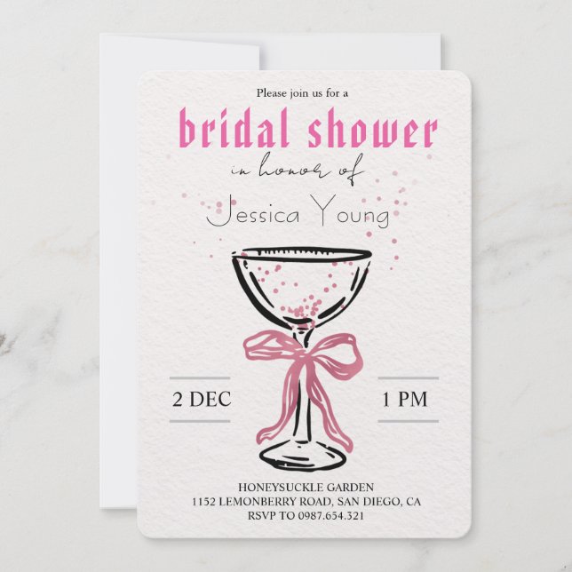 Invitation Bridal Bash & Cocktail Call (Devant)