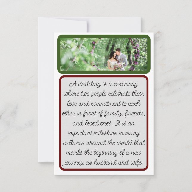 Invitation Bridal Groom Natural folded thank you cards (Devant)