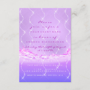 Invitation Bridal Ocean Rose Sweet 16th Spark Confetti Waves