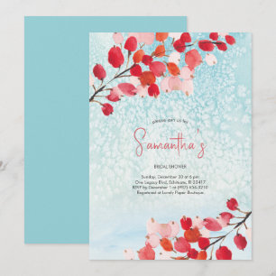 Invitation Bridal Shower Watercolor Christmas Party