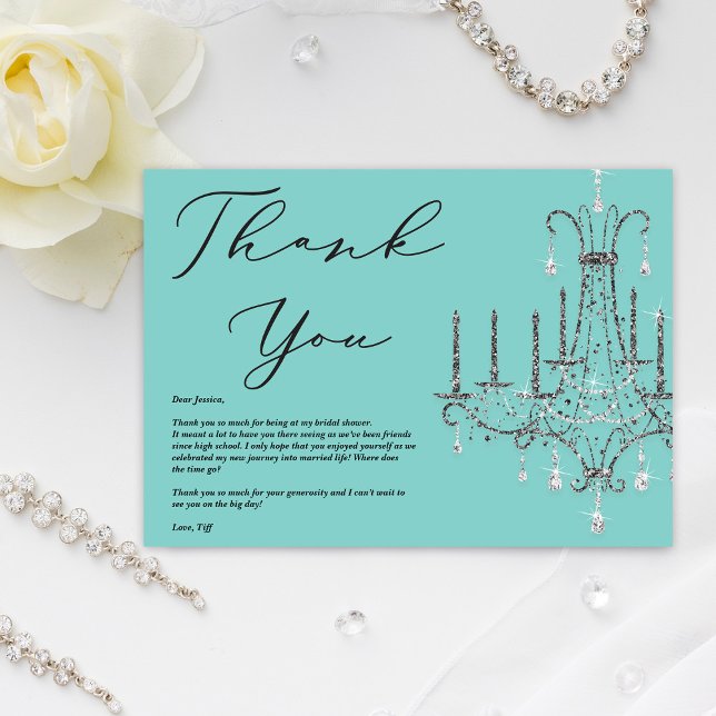 Invitation Bride and Co Lustre Bleu Merci  (Créateur téléchargé)
