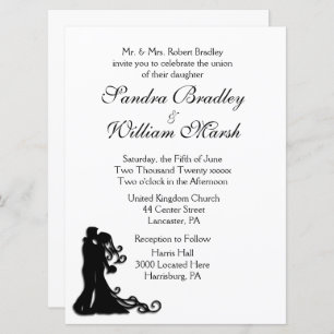Invitation Bride and Groom White