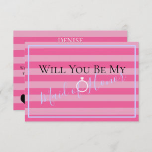 Invitation BRIDE & Be My Bridesmaid Pink Fête des mariées Par