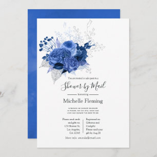Invitation Bride bleue et blanche ou Baby shower par courrier